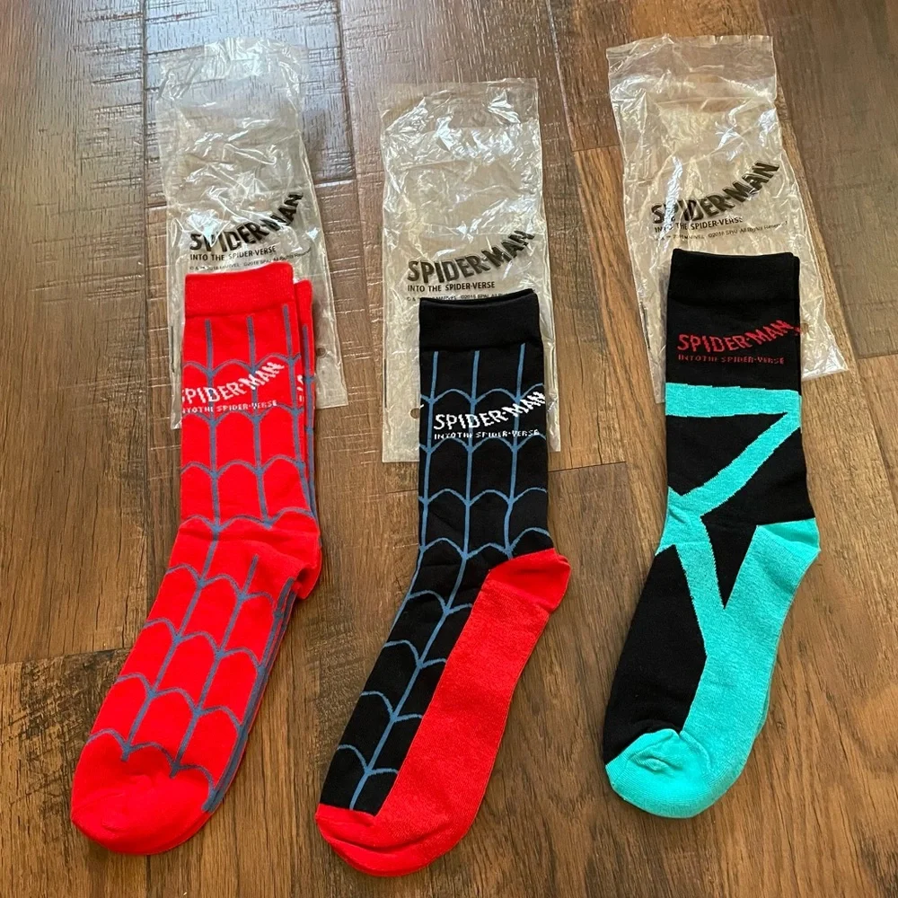 Marvel SPIDERMAN trio of socks, NWOT